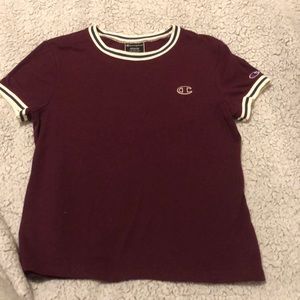 maroon champion t-shirt